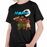 Fashion, accesorii si bijuterii - Copii - Imbracaminte copii - Tricouri copii - Tricou Copii Baieti Moana Maui Vaiana, negru, marime L Copii - Infinity.ro