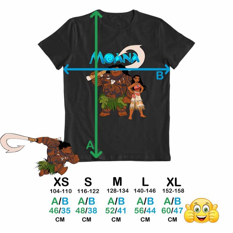 Fashion, accesorii si bijuterii - Copii - Imbracaminte copii - Tricouri copii - Tricou Copii Baieti Moana Maui Vaiana, negru, marime L Copii - Infinity.ro