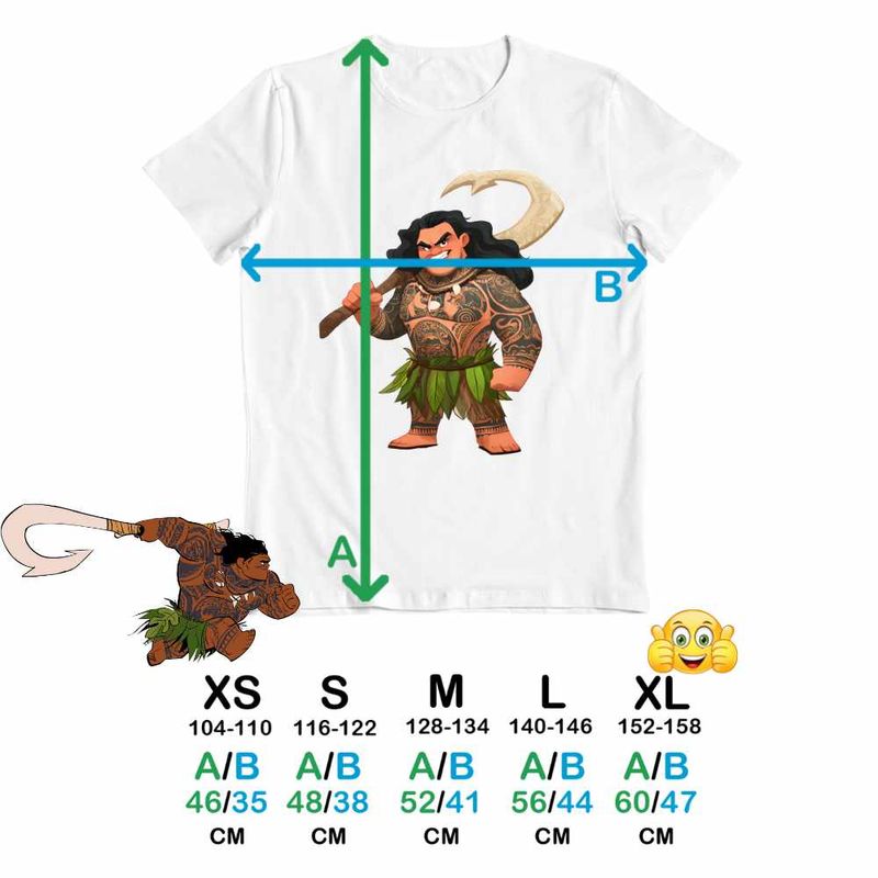 Fashion, accesorii si bijuterii - Copii - Imbracaminte copii - Tricouri copii - Tricou Copii Fete Maui Moana Vaiana, alb, marime XS Copii - Infinity.ro