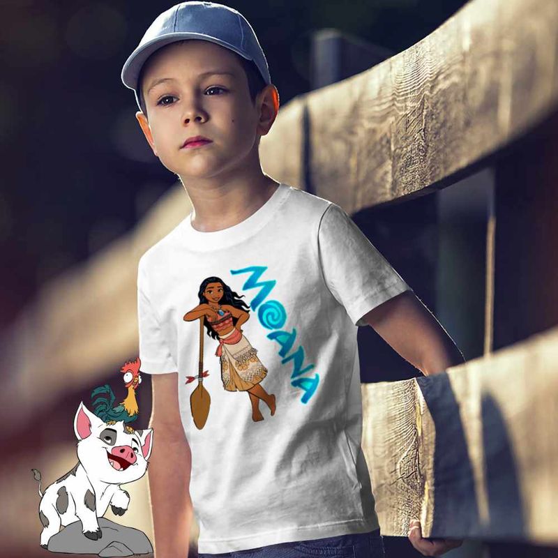 Fashion, accesorii si bijuterii - Copii - Imbracaminte copii - Tricouri copii - Tricou Copii Baieti Vaiana Moana Hawaii, alb, marime S Copii - Infinity.ro