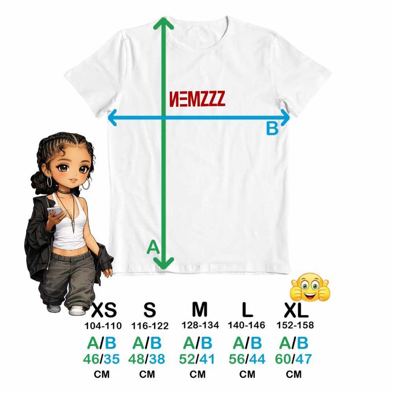 Fashion, accesorii si bijuterii - Copii - Imbracaminte copii - Tricouri copii - Tricou Copii Fete Nemzzz Hip Hop Vibe, alb, marime M Copii - Infinity.ro