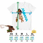 Fashion, accesorii si bijuterii - Copii - Imbracaminte copii - Tricouri copii - Tricou Copii Fete Vaiana Moana Hawaii, alb, marime XS Copii - Infinity.ro