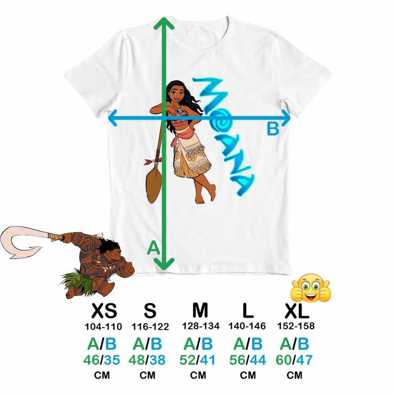 Fashion, accesorii si bijuterii - Copii - Imbracaminte copii - Tricouri copii - Tricou Copii Fete Vaiana Moana Hawaii, alb, marime XS Copii - Infinity.ro
