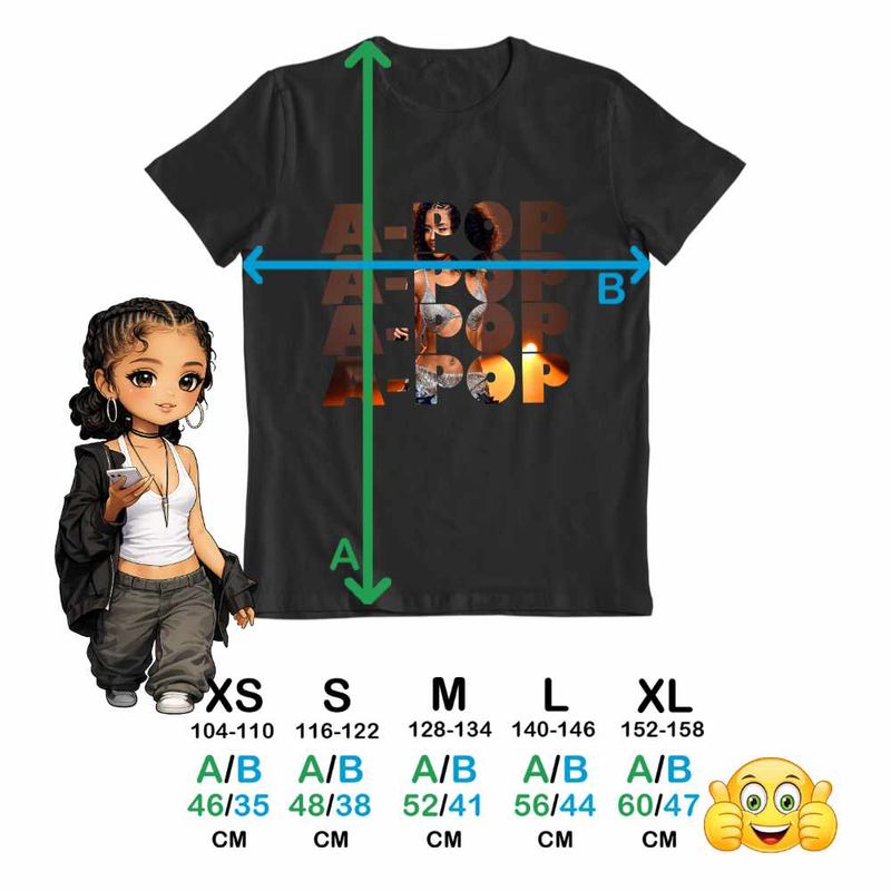 Fashion, accesorii si bijuterii - Copii - Imbracaminte copii - Tricouri copii - Tricou Copii Baieti Tyla APOP, negru, marime S Copii - Infinity.ro