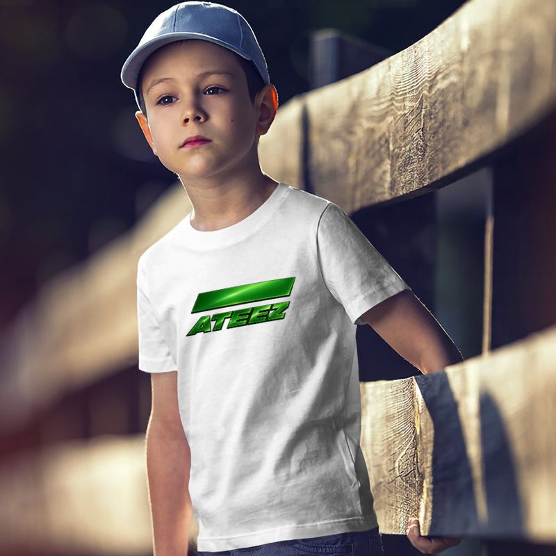 Fashion, accesorii si bijuterii - Copii - Imbracaminte copii - Tricouri copii - Tricou Copii Ateez Merch Kpop baieti, alb, marime S Copii - Infinity.ro
