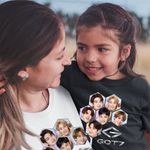 Fashion, accesorii si bijuterii - Copii - Imbracaminte copii - Tricouri copii - Tricou Copii Got7 Kpop Bambam Youngjae fete, alb, marime S Copii - Infinity.ro