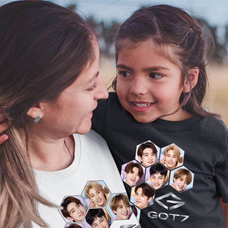 Fashion, accesorii si bijuterii - Copii - Imbracaminte copii - Tricouri copii - Tricou Copii Got7 Kpop Bambam Youngjae fete, alb, marime S Copii - Infinity.ro