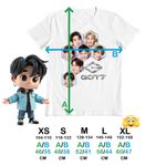 Fashion, accesorii si bijuterii - Copii - Imbracaminte copii - Tricouri copii - Tricou Copii Got7 Kpop Bambam Youngjae fete, alb, marime S Copii - Infinity.ro