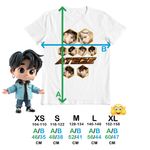 Fashion, accesorii si bijuterii - Copii - Imbracaminte copii - Tricouri copii - Tricou Copii Ateez Korea Kpop fete, alb, marime XL Copii - Infinity.ro