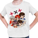 Fashion, accesorii si bijuterii - Copii - Imbracaminte copii - Tricouri copii - Tricou Copii Tomorrow X Together Kpop Merch baieti, alb, marime M Copii - Infinity.ro