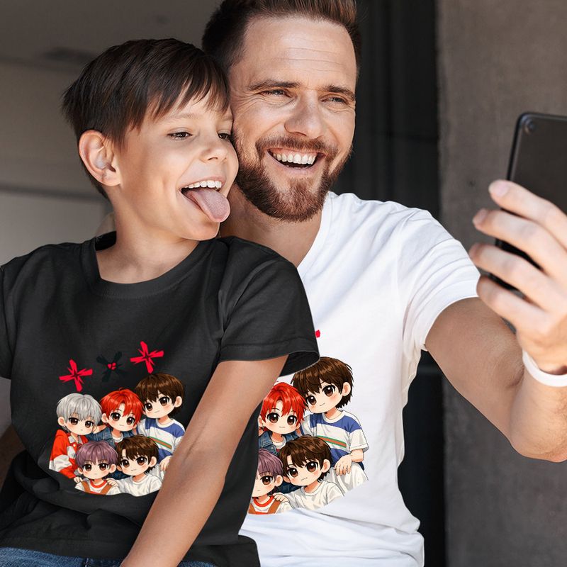 Fashion, accesorii si bijuterii - Copii - Imbracaminte copii - Tricouri copii - Tricou Copii Tomorrow X Together Kpop Merch baieti, alb, marime M Copii - Infinity.ro