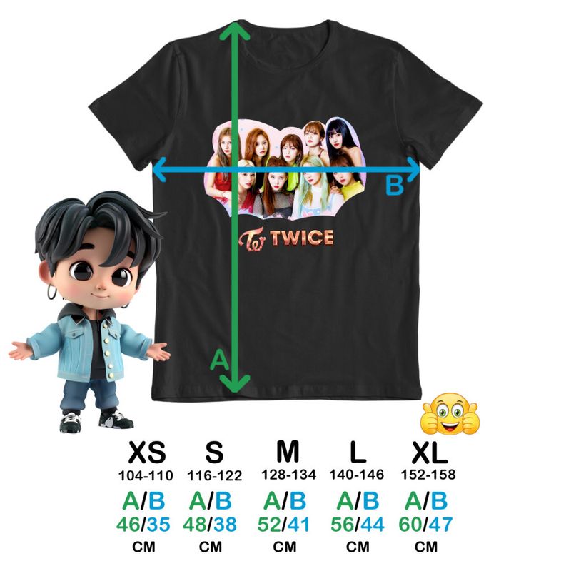 Fashion, accesorii si bijuterii - Copii - Imbracaminte copii - Tricouri copii - Tricou Copii Twice Jihyo Kpop Merch fete, negru, marime M Copii - Infinity.ro
