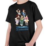 Fashion, accesorii si bijuterii - Copii - Imbracaminte copii - Tricouri copii - Tricou Copii Le Sserafim Kpop Serafim Merch baieti, negru, marime XL Copii - Infinity.ro