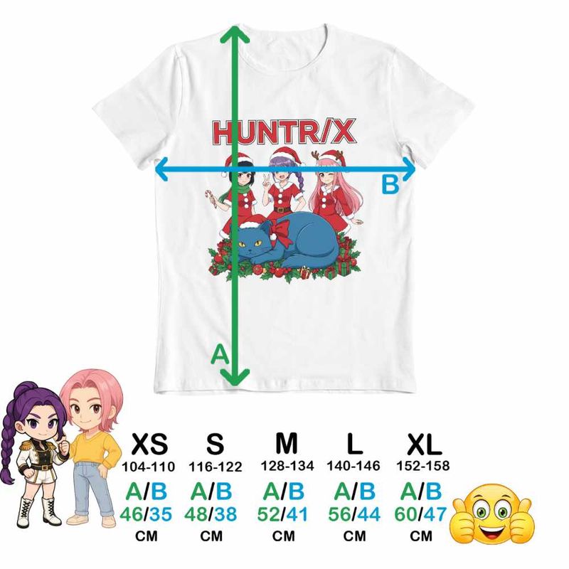 Fashion, accesorii si bijuterii - Copii - Imbracaminte copii - Tricouri copii - Tricou Copii Baieti Huntrix Craciunite Merry Christmas Kpop CoolTrend, alb, marime M Copii - Infinity.ro