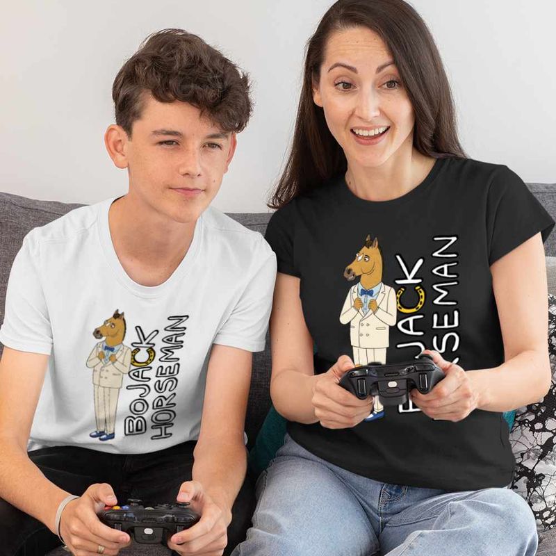 Fashion, accesorii si bijuterii - Copii - Imbracaminte copii - Tricouri copii - Tricou Copii Baieti BoJack Horseman Aventuri CoolTrend, negru, marime S Copii - Infinity.ro