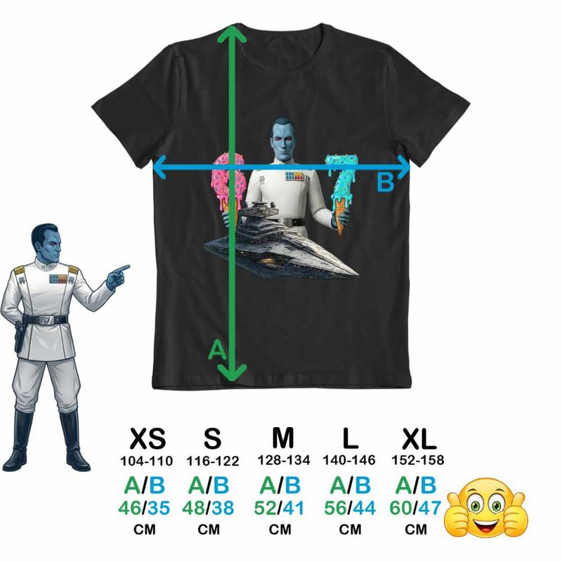 Fashion, accesorii si bijuterii - Copii - Imbracaminte copii - Tricouri copii - Tricou Copii Baieti Thrawn Six Seven Sase Sapte Star Wars Destroyer, negru, marime XS Copii - Infinity.ro