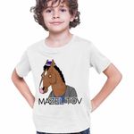 Fashion, accesorii si bijuterii - Copii - Imbracaminte copii - Tricouri copii - Tricou Copii Baieti BoJack Horseman Mazel Tov CoolTrend, alb, marime S Copii - Infinity.ro