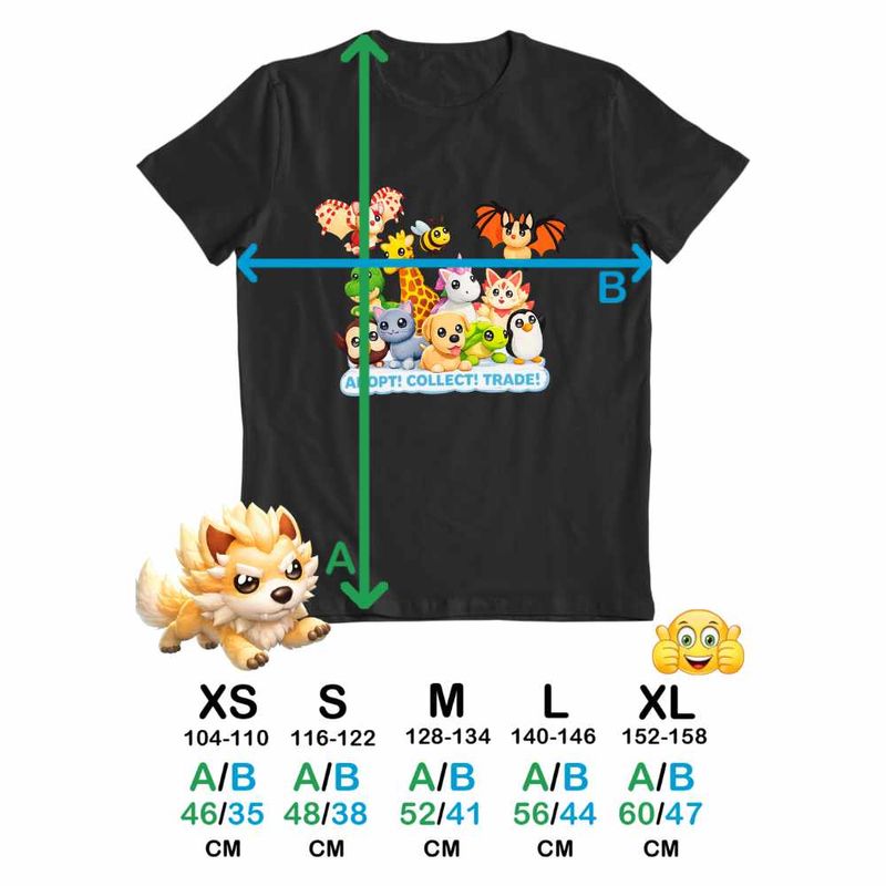 Fashion, accesorii si bijuterii - Copii - Imbracaminte copii - Tricouri copii - Tricou Copii Fete Adopt Me Legendary Dragons Roblox, negru, marime L Copii - Infinity.ro