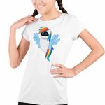 Fashion, accesorii si bijuterii - Copii - Imbracaminte copii - Tricouri copii - Tricou Copii Fete Wall-E Robot Eve Unicorn Curcubeu Viitor CoolTrend, alb, marime L Copii - Infinity.ro