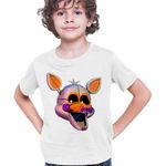Fashion, accesorii si bijuterii - Copii - Imbracaminte copii - Tricouri copii - Tricou Copii Baieti Fnaf Funtime Foxy Five Nights at Freddy Horror Halloween CoolTrend, alb, marime M Copii - Infinity.ro