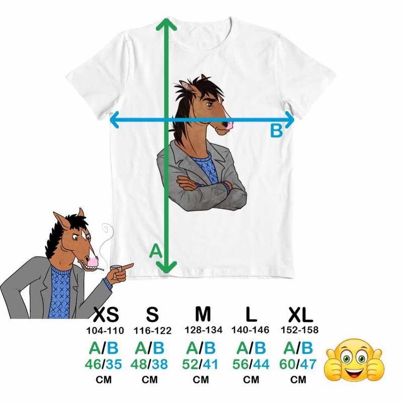 Fashion, accesorii si bijuterii - Copii - Imbracaminte copii - Tricouri copii - Tricou Copii Fete BoJack Horseman Costum CoolTrend, alb, marime XL Copii - Infinity.ro