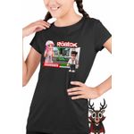 Fashion, accesorii si bijuterii - Copii - Imbracaminte copii - Tricouri copii - Tricou Copii Fete Brookhaven Roblox Game, negru, marime L Copii - Infinity.ro