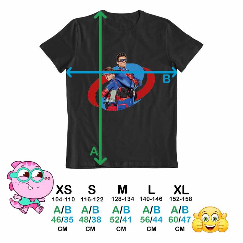 Fashion, accesorii si bijuterii - Copii - Imbracaminte copii - Tricouri copii - Tricou Copii Baieti Henry Danger, negru, marime L Copii - Infinity.ro
