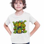 Fashion, accesorii si bijuterii - Copii - Imbracaminte copii - Tricouri copii - Tricou Copii Baieti Testoasele Ninja Aventuri Japonia, alb, marime S Copii - Infinity.ro