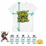Fashion, accesorii si bijuterii - Copii - Imbracaminte copii - Tricouri copii - Tricou Copii Baieti Testoasele Ninja Aventuri Japonia, alb, marime S Copii - Infinity.ro