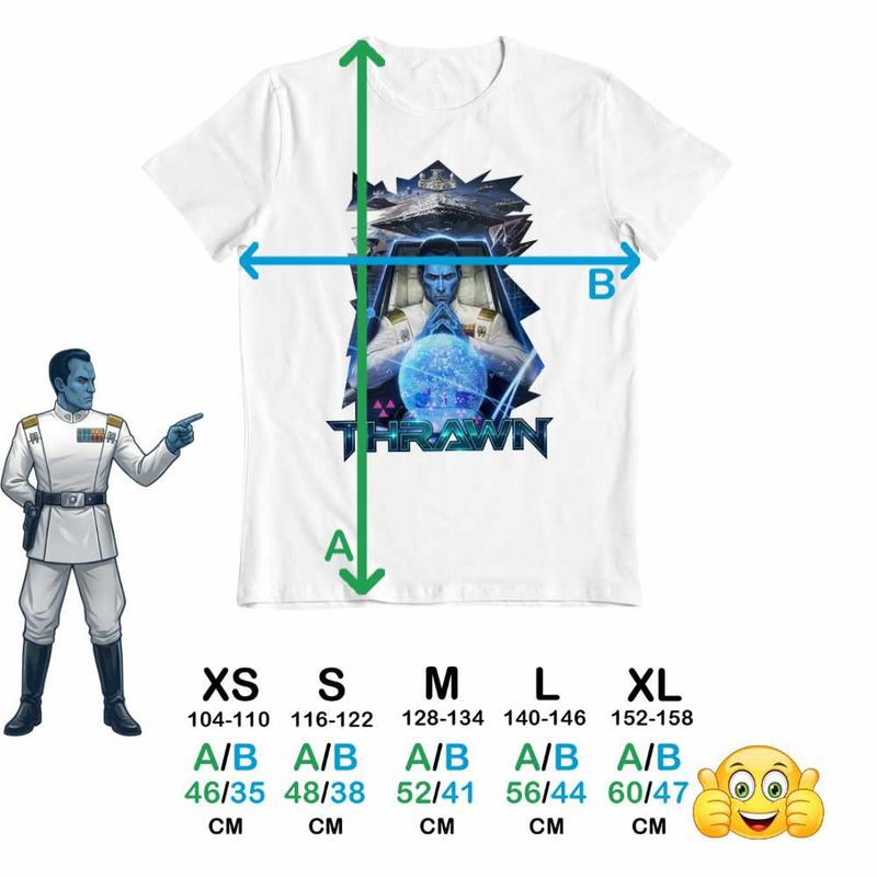 Fashion, accesorii si bijuterii - Copii - Imbracaminte copii - Tricouri copii - Tricou Copii Baieti Grand Admiral Thrawn Legend Star Wars, alb, marime XL Copii - Infinity.ro