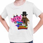 Fashion, accesorii si bijuterii - Copii - Imbracaminte copii - Tricouri copii - Tricou Copii Baieti Steal a Brainrot Matteo Roblox Meme, alb, marime M Copii - Infinity.ro