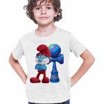 Fashion, accesorii si bijuterii - Copii - Imbracaminte copii - Tricouri copii - Tricou Copii Baieti Kendama Papa Strumf Smurf Gargamel CoolTrend, alb, marime XS Copii - Infinity.ro