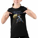 Fashion, accesorii si bijuterii - Copii - Imbracaminte copii - Tricouri copii - Tricou Copii Fete Avatar Korra Maestru Pamantului Airbender, negru, marime XL Copii - Infinity.ro