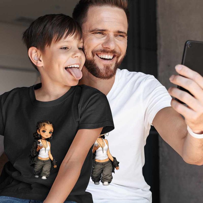Fashion, accesorii si bijuterii - Copii - Imbracaminte copii - Tricouri copii - Tricou Copii Baieti Tyla Best Party Chibi, alb, marime XS Copii - Infinity.ro