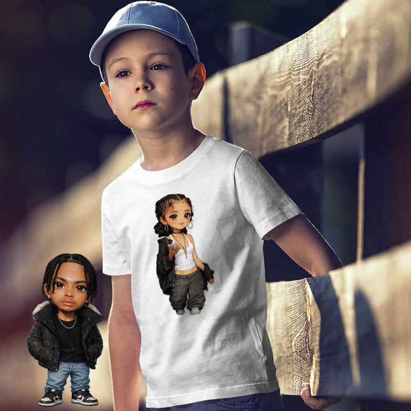 Fashion, accesorii si bijuterii - Copii - Imbracaminte copii - Tricouri copii - Tricou Copii Baieti Tyla Best Party Chibi, alb, marime XS Copii - Infinity.ro