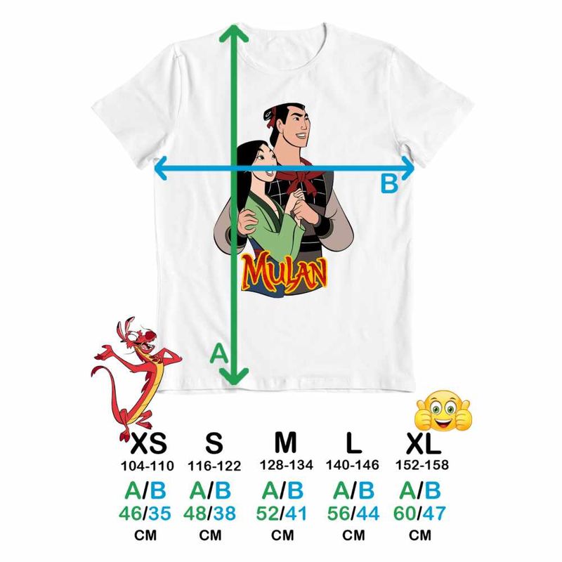 Fashion, accesorii si bijuterii - Copii - Imbracaminte copii - Tricouri copii - Tricou Copii Fete Mulan Shang, alb, marime XS Copii - Infinity.ro