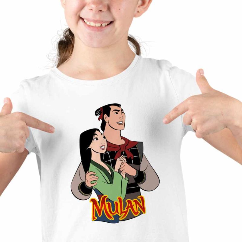 Fashion, accesorii si bijuterii - Copii - Imbracaminte copii - Tricouri copii - Tricou Copii Fete Mulan Shang, alb, marime XS Copii - Infinity.ro