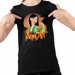 Fashion, accesorii si bijuterii - Copii - Imbracaminte copii - Tricouri copii - Tricou Copii Fete Mulan Crikee, negru, marime M Copii - Infinity.ro