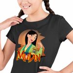Fashion, accesorii si bijuterii - Copii - Imbracaminte copii - Tricouri copii - Tricou Copii Fete Mulan Crikee, negru, marime M Copii - Infinity.ro
