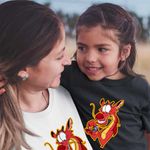 Fashion, accesorii si bijuterii - Copii - Imbracaminte copii - Tricouri copii - Tricou Copii Fete Mulan Mushu Crikee, alb, marime XS Copii - Infinity.ro