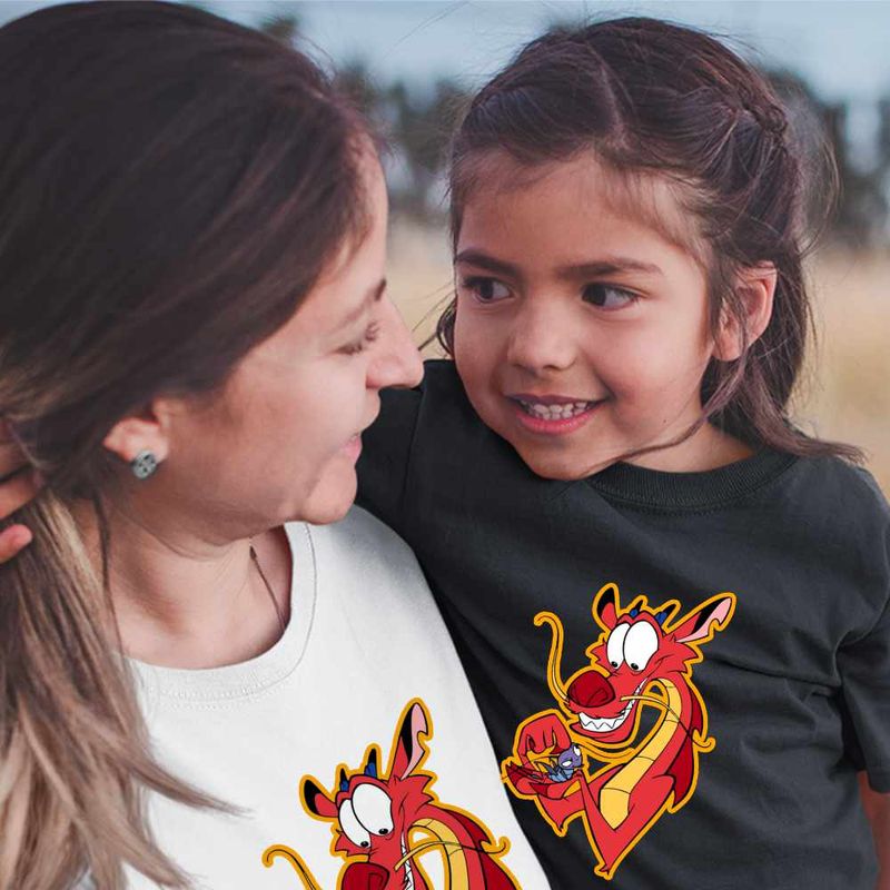 Fashion, accesorii si bijuterii - Copii - Imbracaminte copii - Tricouri copii - Tricou Copii Fete Mulan Mushu Crikee, alb, marime XS Copii - Infinity.ro