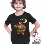 Fashion, accesorii si bijuterii - Copii - Imbracaminte copii - Tricouri copii - Tricou Copii Baieti Maui Moana Vaiana, negru, marime L Copii - Infinity.ro