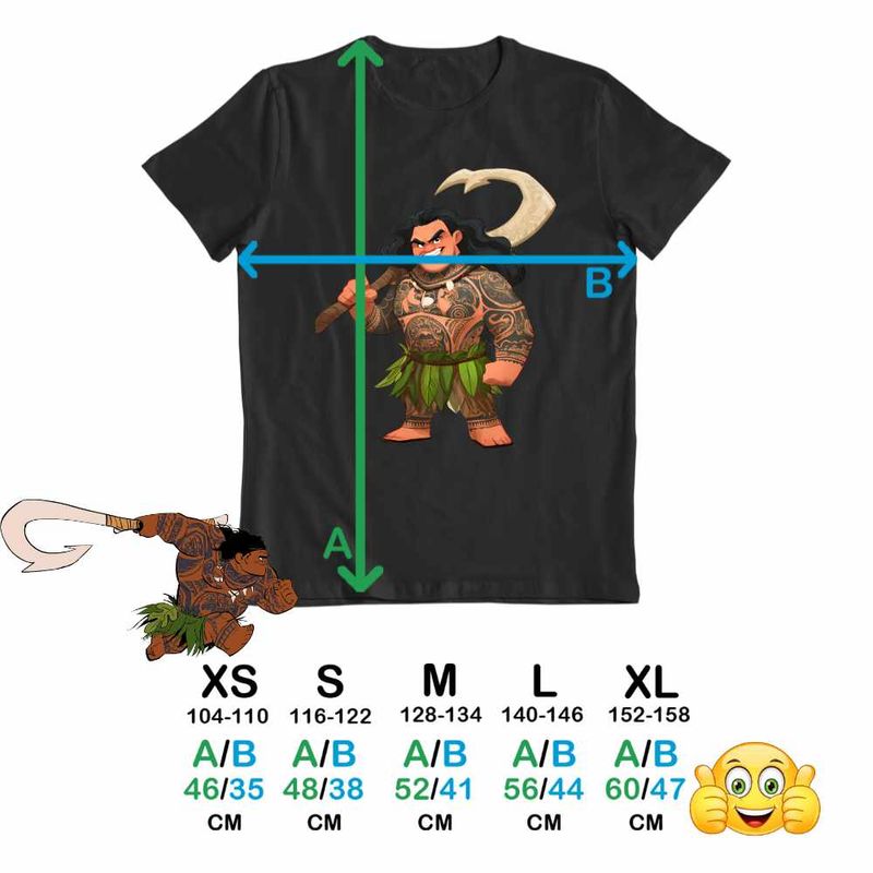 Fashion, accesorii si bijuterii - Copii - Imbracaminte copii - Tricouri copii - Tricou Copii Baieti Maui Moana Vaiana, negru, marime L Copii - Infinity.ro