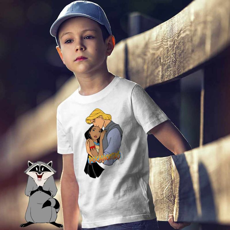 Fashion, accesorii si bijuterii - Copii - Imbracaminte copii - Tricouri copii - Tricou Copii Baieti Pocahontas Love Dragobete, alb, marime L Copii - Infinity.ro
