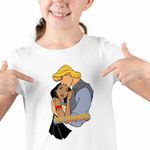 Fashion, accesorii si bijuterii - Copii - Imbracaminte copii - Tricouri copii - Tricou Copii Fete Pocahontas Love Dragobete, alb, marime L Copii - Infinity.ro