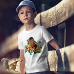 Fashion, accesorii si bijuterii - Copii - Imbracaminte copii - Tricouri copii - Tricou Copii Baieti Ice Age Dream Team, alb, marime M Copii - Infinity.ro