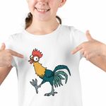 Fashion, accesorii si bijuterii - Copii - Imbracaminte copii - Tricouri copii - Tricou Copii Fete Heihei Moana Vaiana Cocos, alb, marime L Copii - Infinity.ro