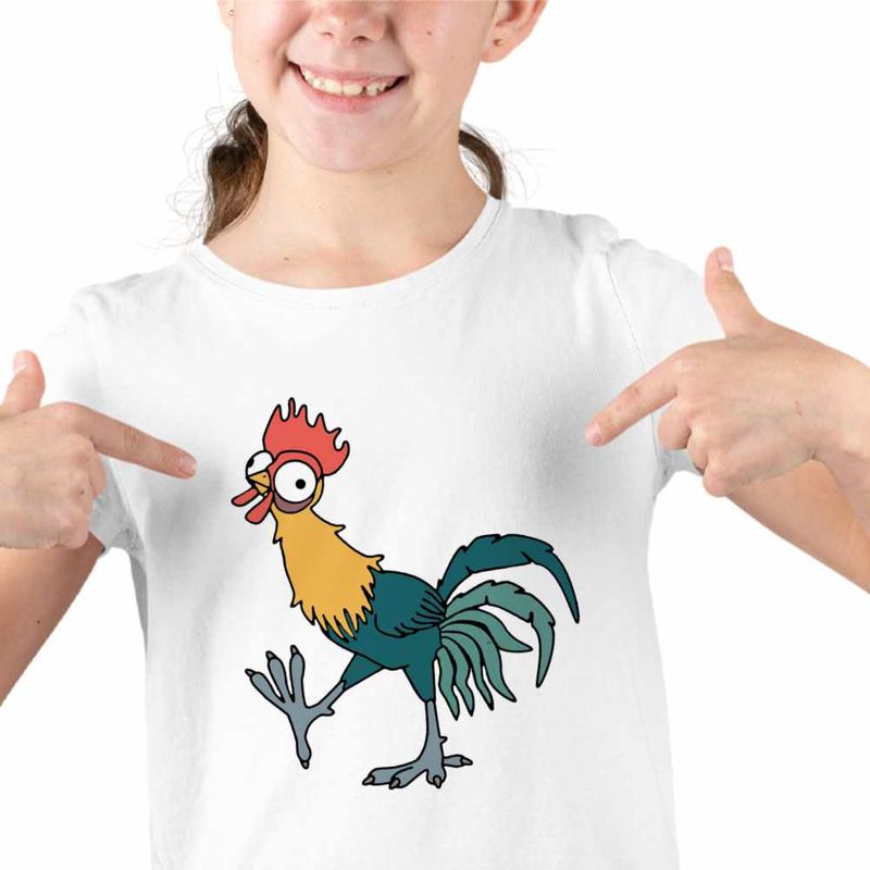 Fashion, accesorii si bijuterii - Copii - Imbracaminte copii - Tricouri copii - Tricou Copii Fete Heihei Moana Vaiana Cocos, alb, marime L Copii - Infinity.ro