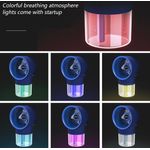 Electronice si Electrocasnice - Climatizare si sisteme de incalzire - Aparate racire aer - Ventilatoare - Ventilator portabil de masa cu umidificare si pulverizare rezervor apa 350 ml 3 viteze alimentare USB albastru - Infinity.ro