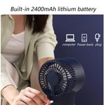 Electronice si Electrocasnice - Climatizare si sisteme de incalzire - Aparate racire aer - Ventilatoare - Ventilator portabil de masa cu umidificare si pulverizare rezervor apa 350 ml 3 viteze alimentare USB albastru - Infinity.ro